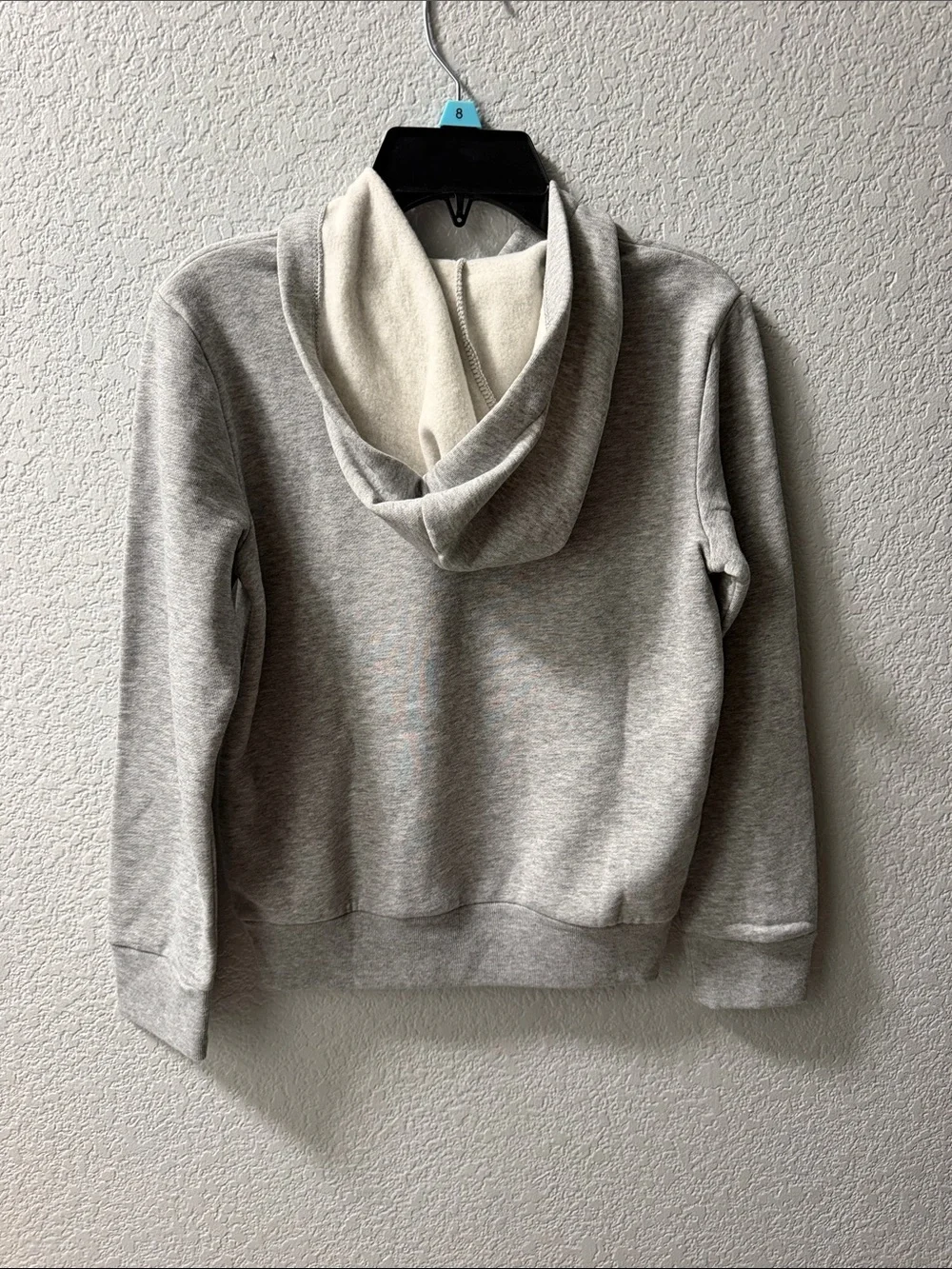 adidas Men's Gray Crewneck Sweatshirt with Blue Logo size 8 años